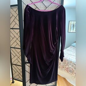 Vince Camuto Deep Purple Long Sleeve Dress